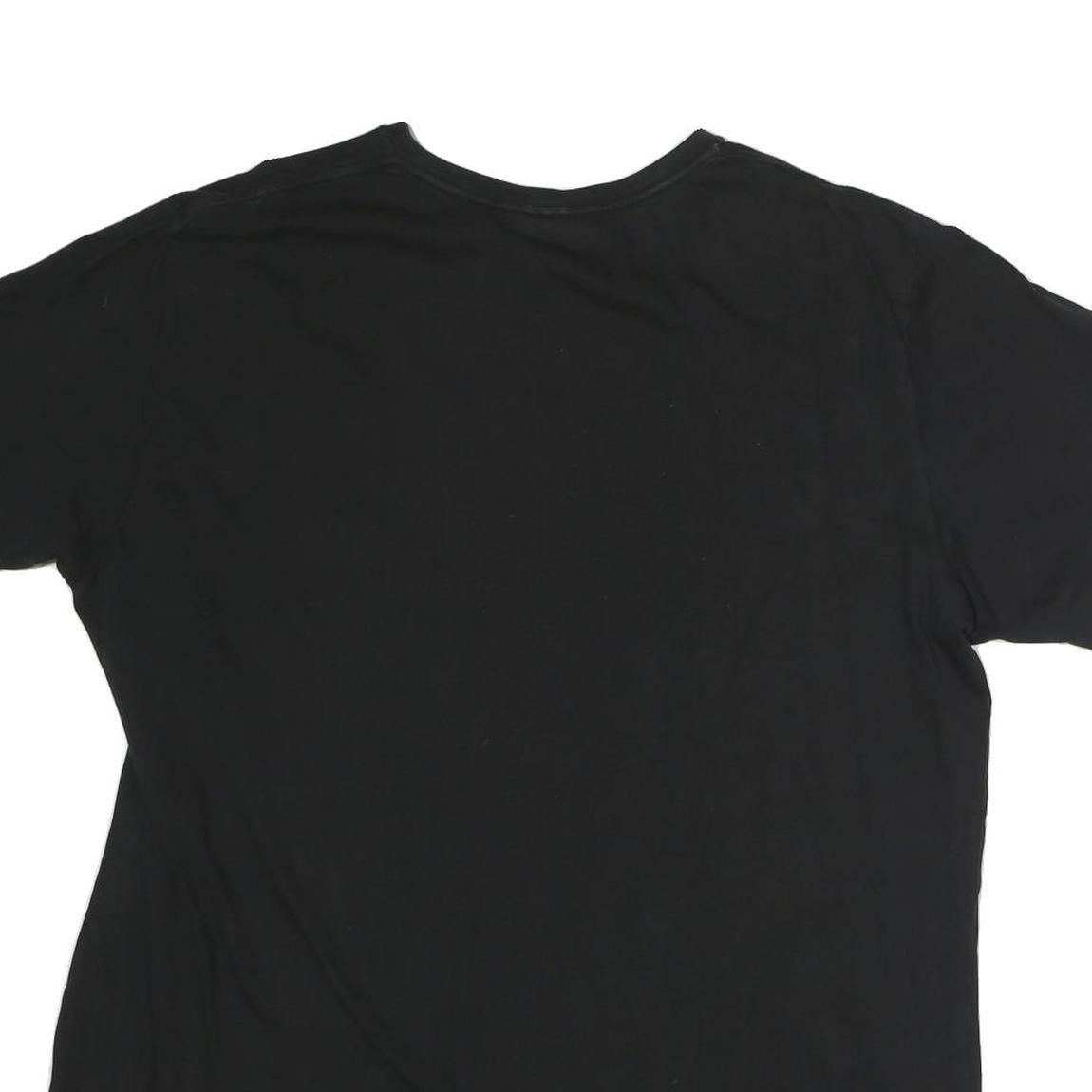 ADIDAS Mens Black Graphic T-Shirt 2XL Short Sleeve Crew Neck Cotton Sports