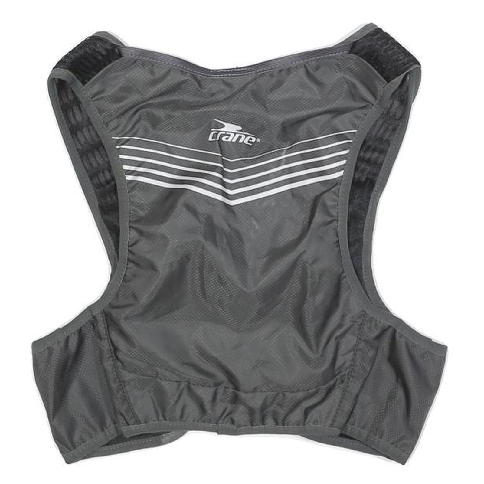 CRANE Mens Grey Black Drawstring Jacket M Polyester Mesh Sport Outdoor Vest