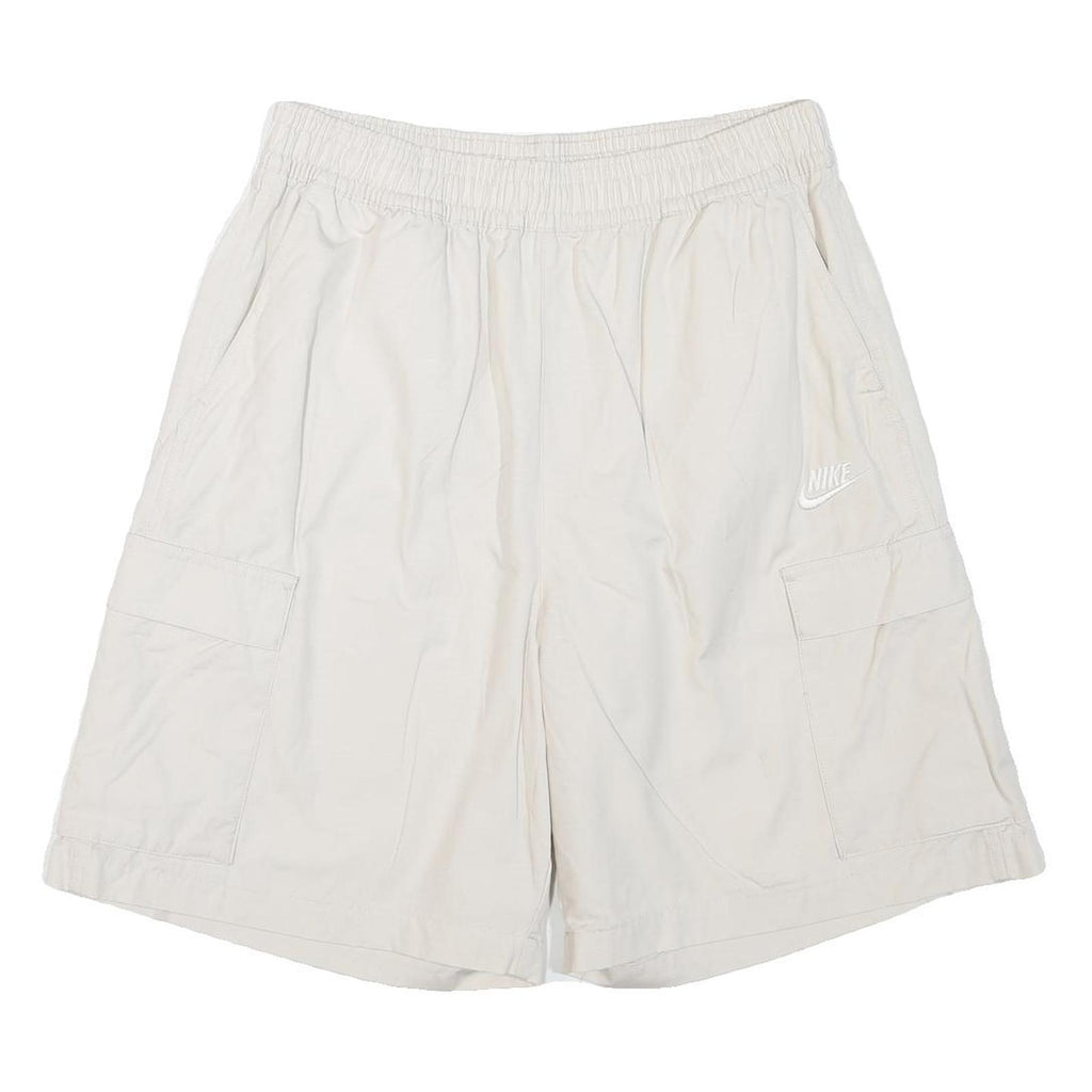 NIKE Mens White Casual Cargo Shorts M W30 Lightweight Sportswear
