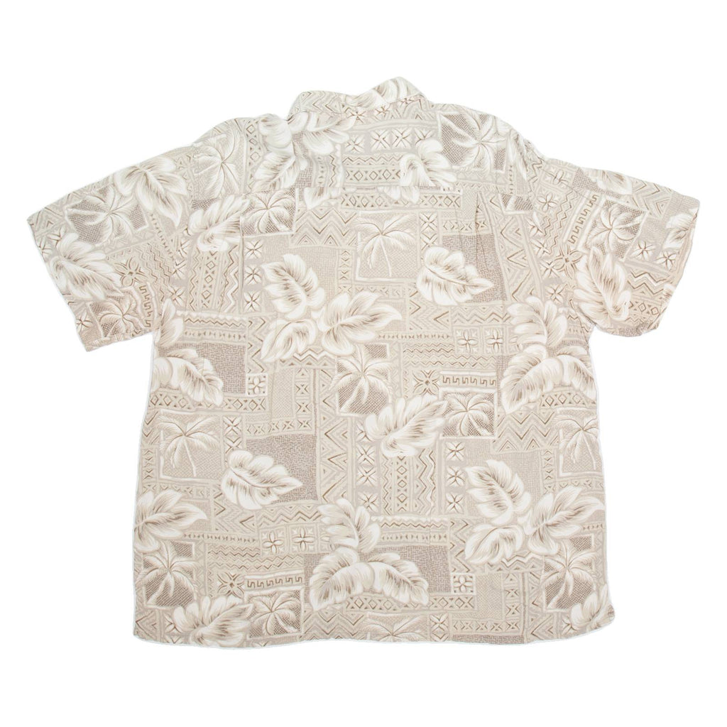 BATIK BAY Mens Hawaiian Shirt Beige Crazy Pattern XL