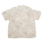 BATIK BAY Mens Hawaiian Shirt Beige Crazy Pattern XL