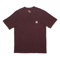 CARHARTT Mens Maroon Pocket T-Shirt M Short Sleeve Crew Neck Workwear