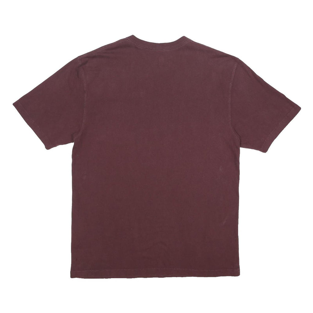 CARHARTT Mens Maroon Pocket T-Shirt M Short Sleeve Crew Neck Workwear