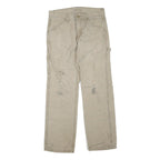 DICKIES Mens Cotton Blend Beige Workwear Regular Straight Trousers W32 L30