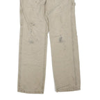 DICKIES Mens Cotton Blend Beige Workwear Regular Straight Trousers W32 L30