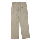 DICKIES Mens Cotton Blend Beige Workwear Regular Straight Trousers W32 L30