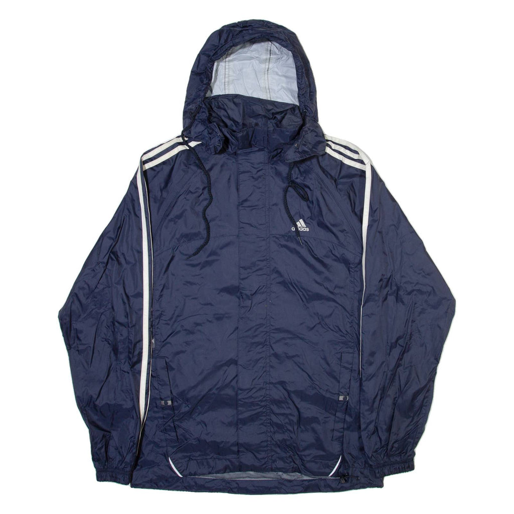 ADIDAS Mens Track Jacket Blue Hooded XS