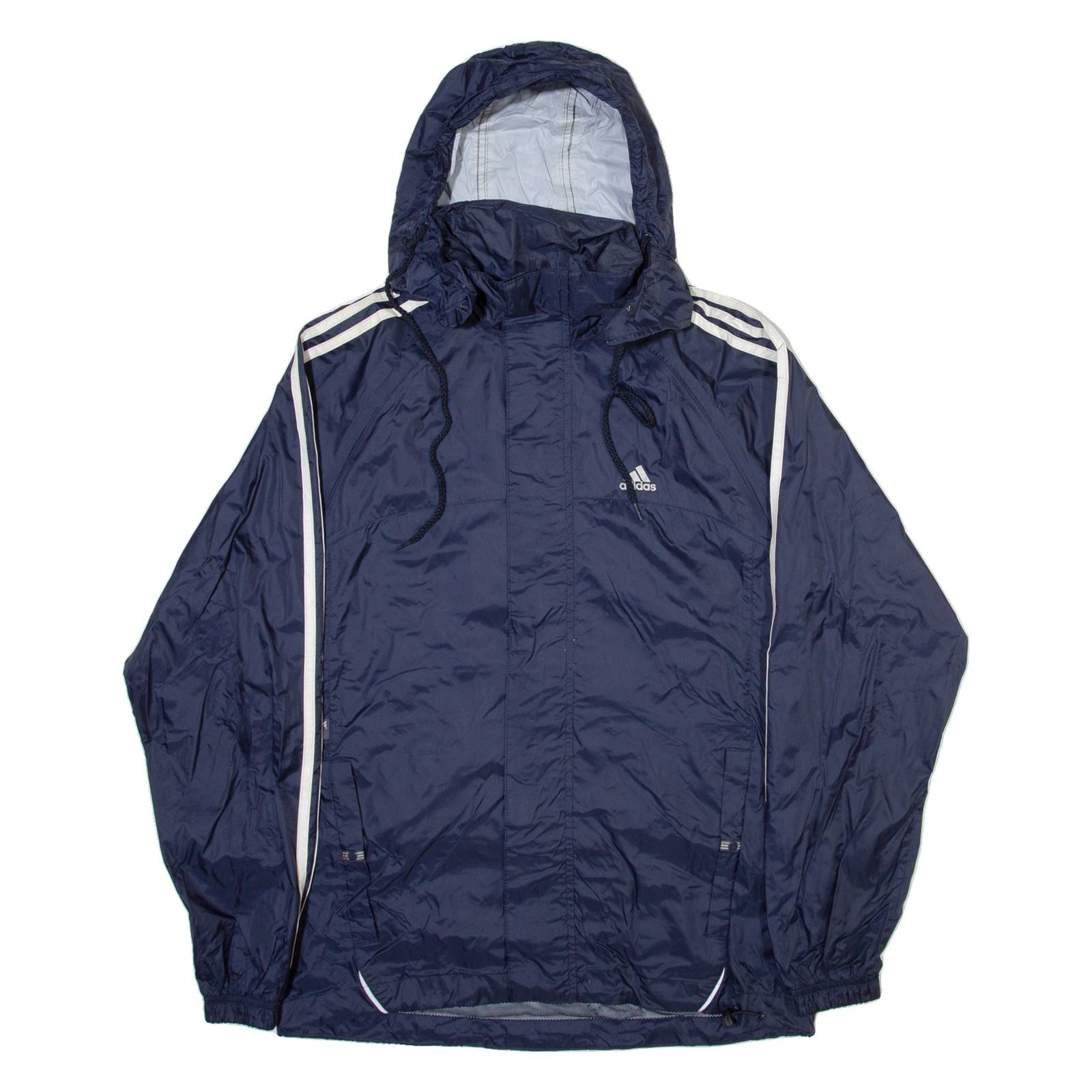 ADIDAS Mens Track Jacket Blue Hooded XS