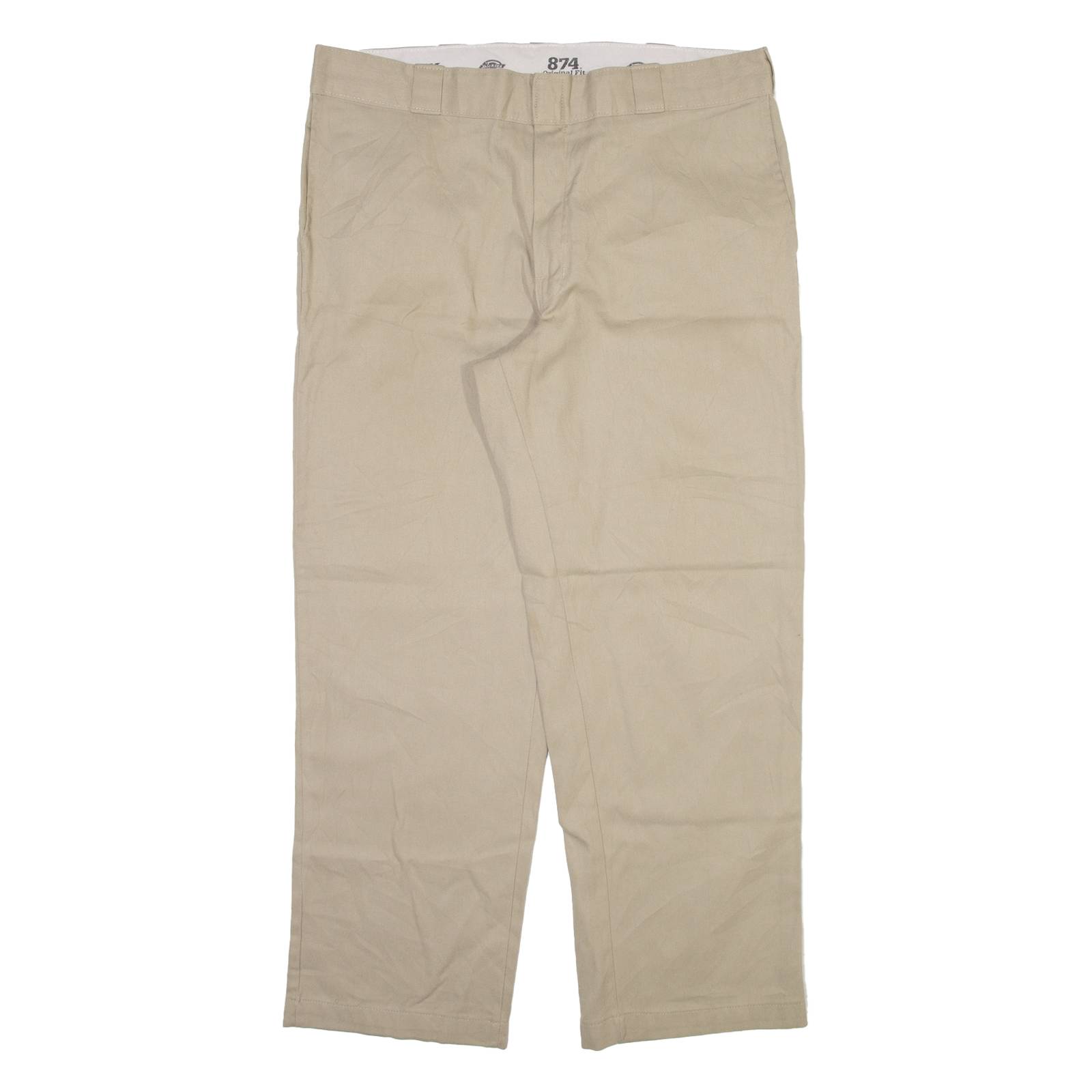 DICKIES 874 Workwear Mens Trousers Beige Regular Straight W38 L30