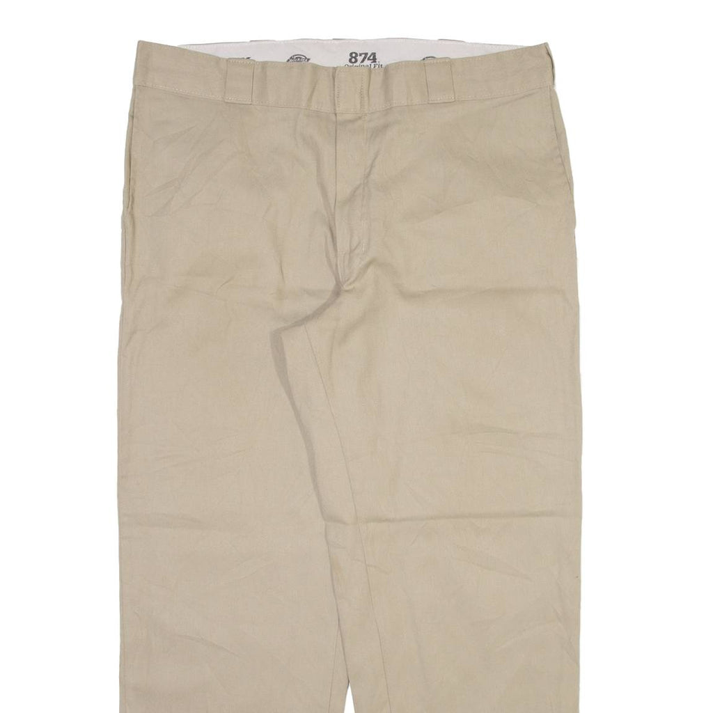 DICKIES 874 Workwear Mens Trousers Beige Regular Straight W38 L30