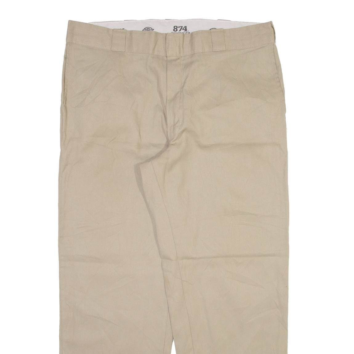 DICKIES 874 Workwear Mens Trousers Beige Regular Straight W38 L30