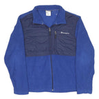 CHAMPION Mens Blue Navy Fleece Zip Up Jacket S Casual Lightweight Warm