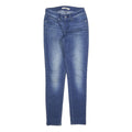 LEVI'S 711 Womens Slim Blue Denim Medium Wash Jeans W25 L27 Stretch Skinny Fit