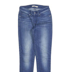 LEVI'S 711 Womens Slim Blue Denim Medium Wash Jeans W25 L27 Stretch Skinny Fit