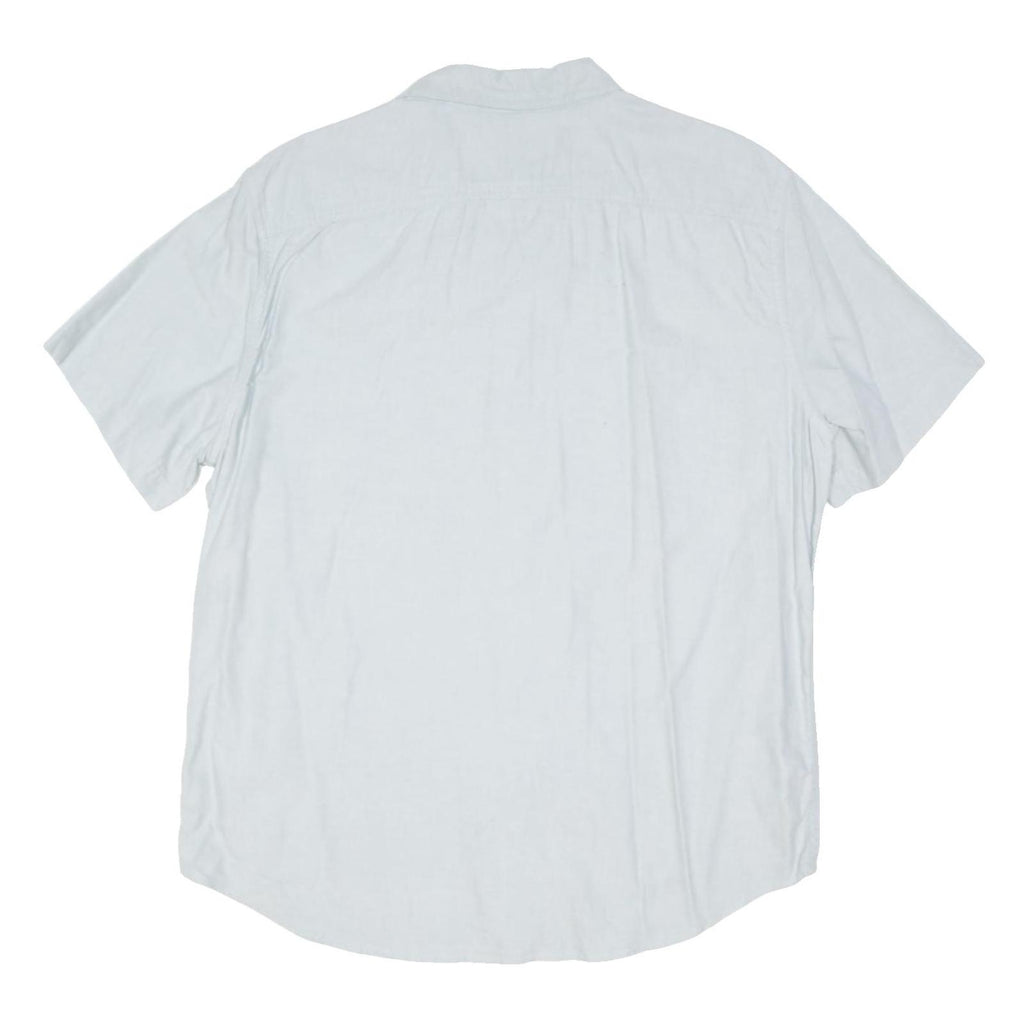 LEVI'S Mens Light Blue Plain Shirt L Cotton Blend Casual Summer Button Down