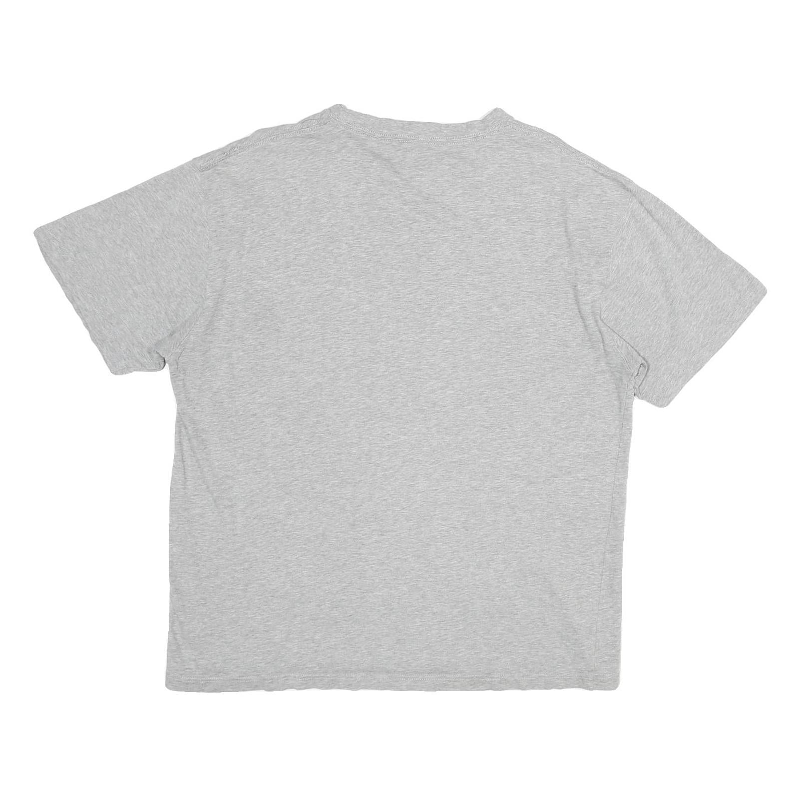 REEBOK Mens Grey Crew Neck Short Sleeve XL T-Shirt Logo Casual Cotton