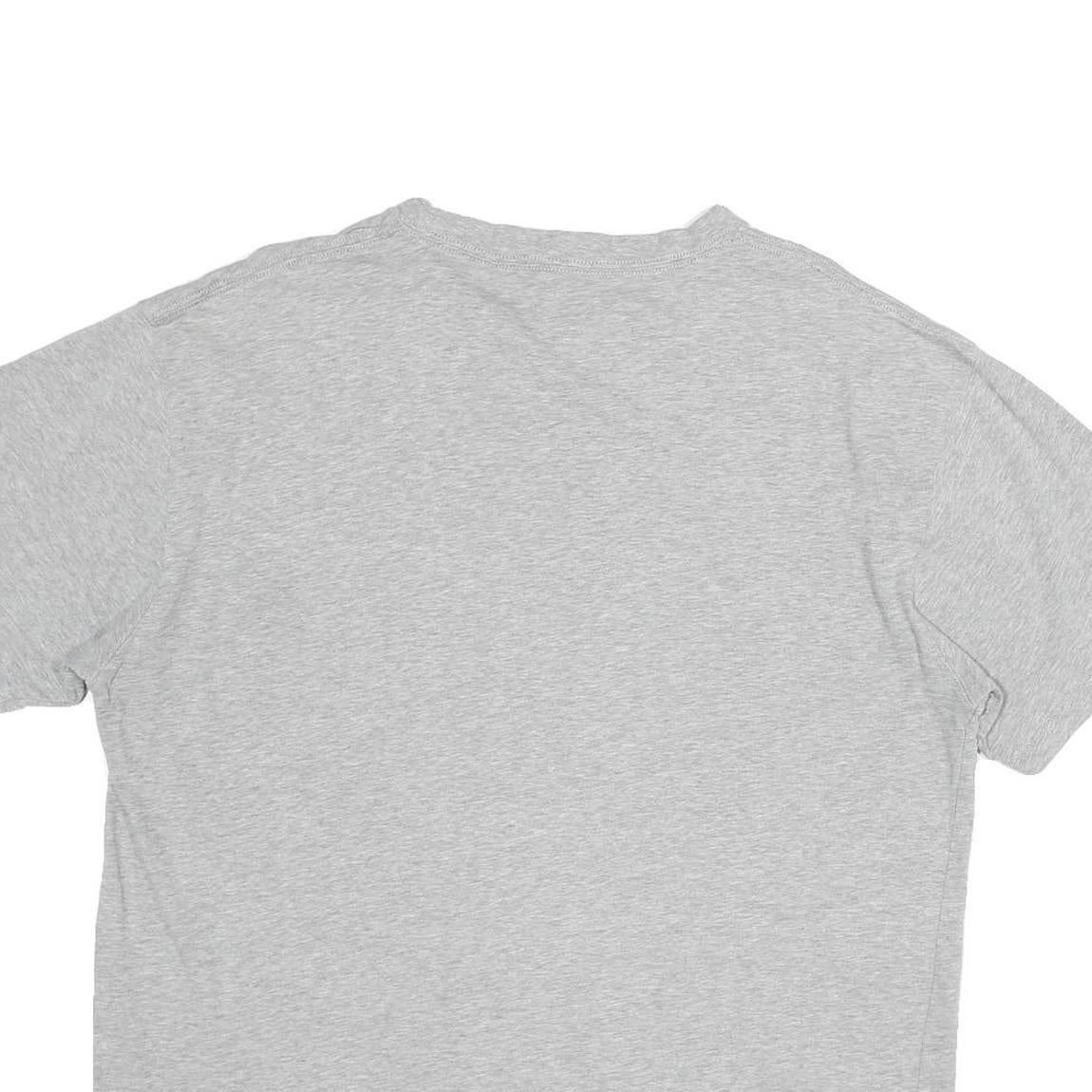 REEBOK Mens Grey Crew Neck Short Sleeve XL T-Shirt Logo Casual Cotton