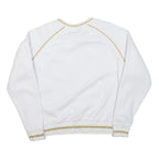 FILA Womens White & Gold Crew Neck S Sweatshirt Cotton Blend Pullover