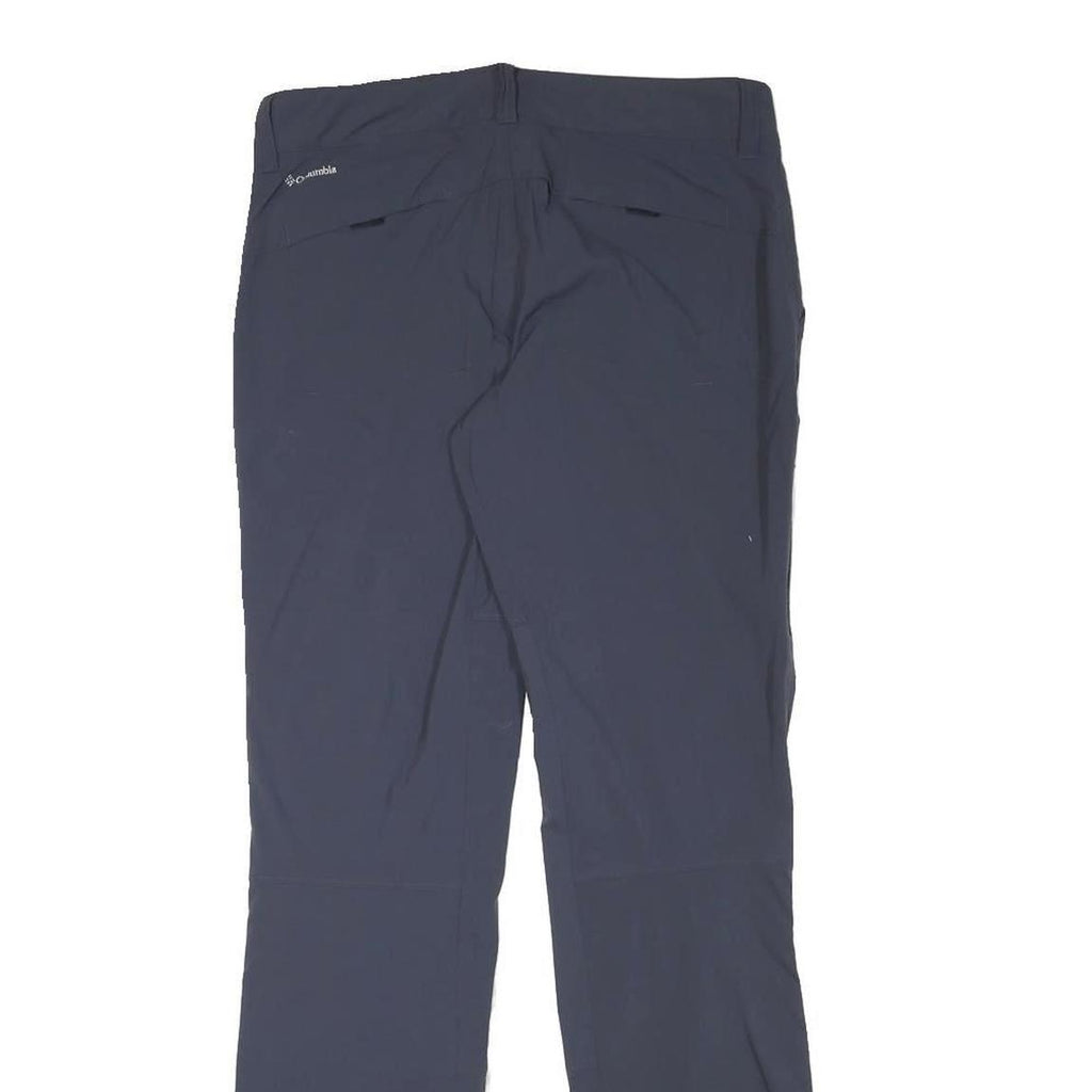 COLUMBIA Womens Polyester Blend Navy Regular Zip Trousers W30 L31 Outdoor Casual