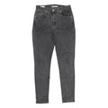 LEVI'S 721 High Rise Skinny Womens Black Slim Skinny Denim Raw W28 L30 Stretch