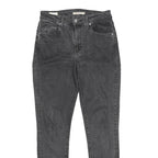 LEVI'S 721 High Rise Skinny Womens Black Slim Skinny Denim Raw W28 L30 Stretch