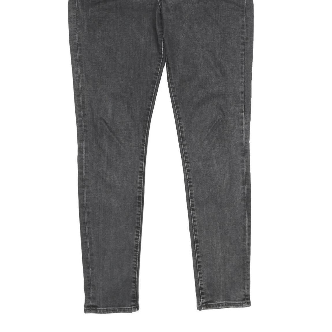 LEVI'S 721 High Rise Skinny Womens Black Slim Skinny Denim Raw W28 L30 Stretch