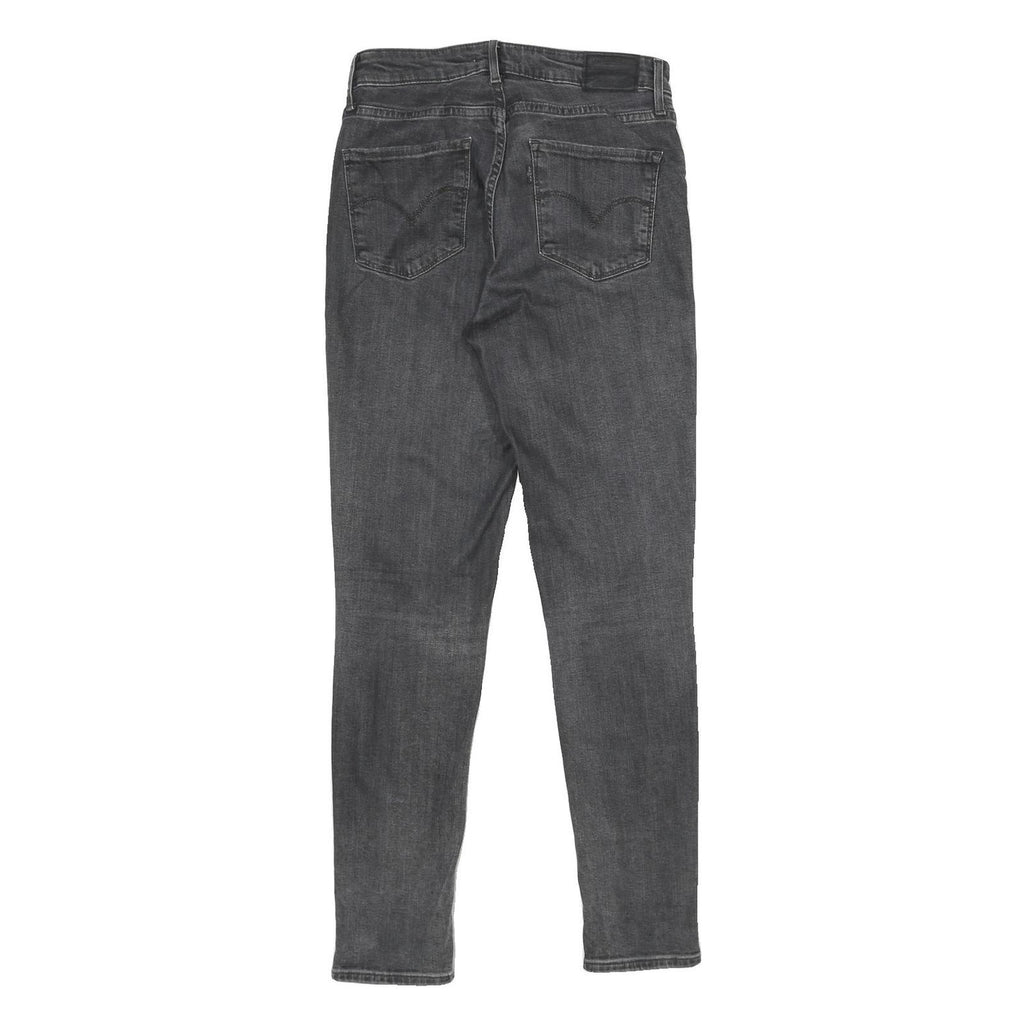 LEVI'S 721 High Rise Skinny Womens Black Slim Skinny Denim Raw W28 L30 Stretch