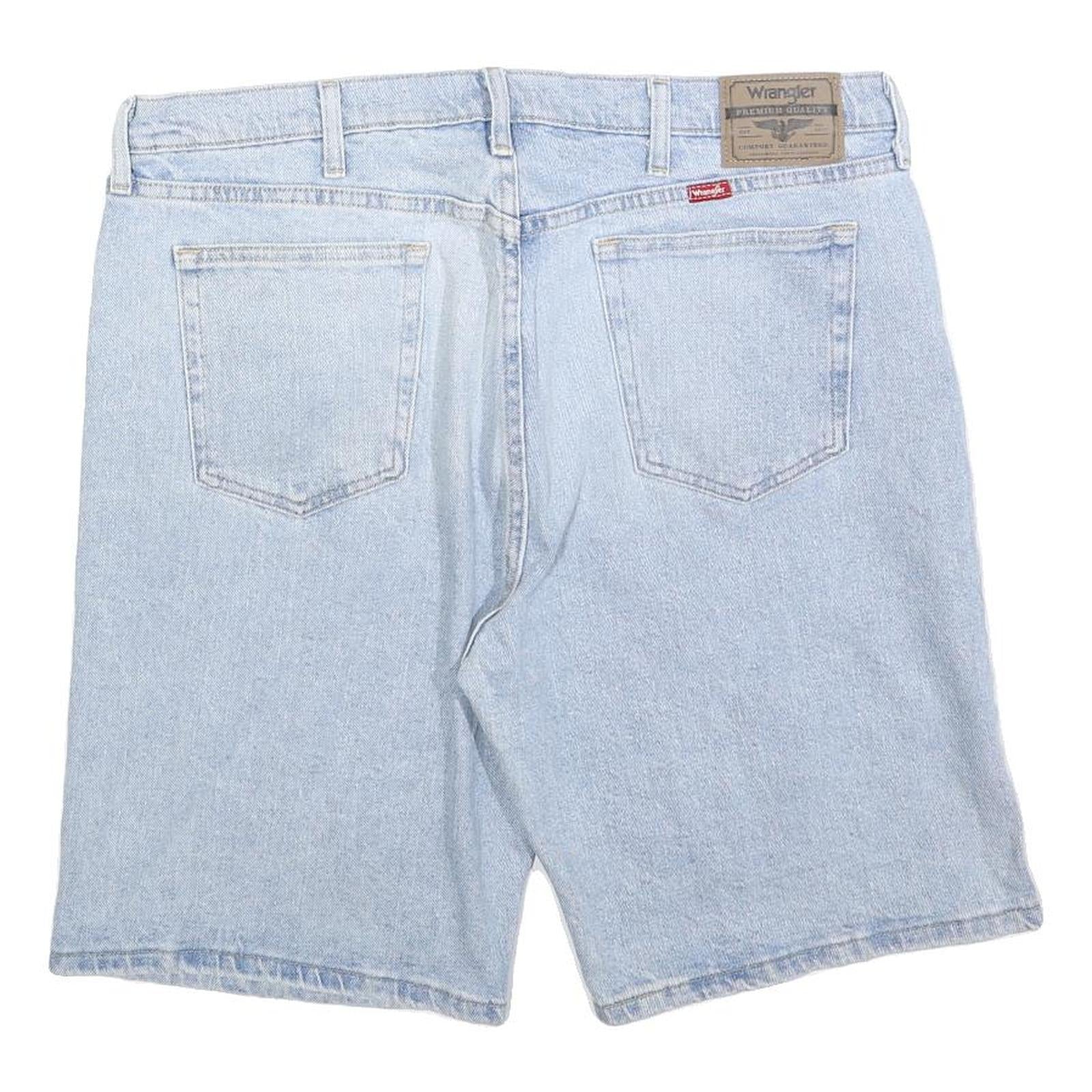 WRANGLER Mens Denim Blue Casual Shorts L W36 Classic Cotton Blend