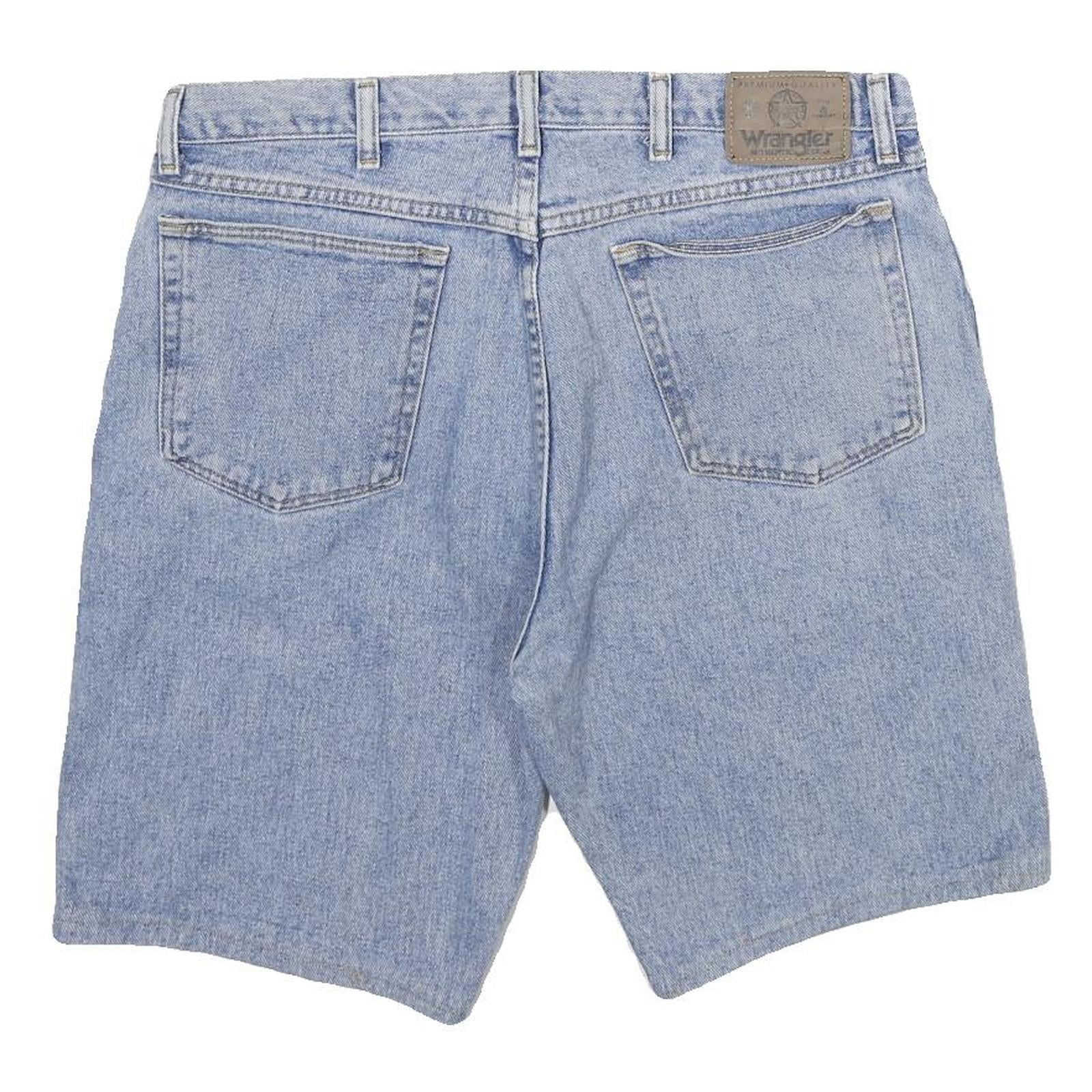 WRANGLER Mens Denim Blue Casual Shorts L W36 Classic Cotton Summer