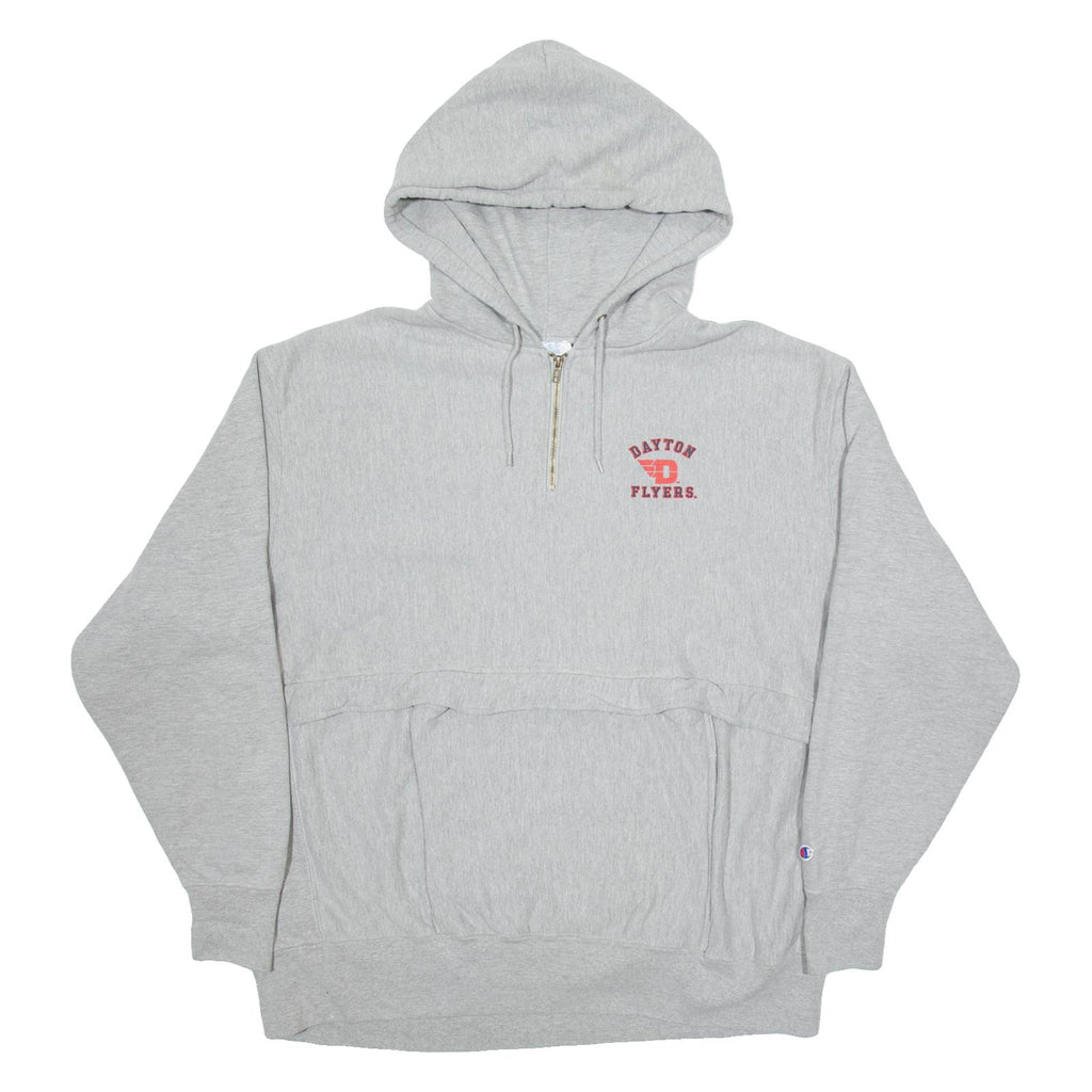 CHAMPION Dayton Flyers Mens Grey Hoodie USA 2XL