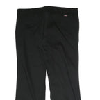 DICKIES Womens Black Regular Fit Straight Cotton Blend Trousers W40 L28 Workwear