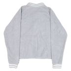 CHAMPION Mens Grey Baseball Style Jacket M Polyester Blend Sherpa Zip Casual