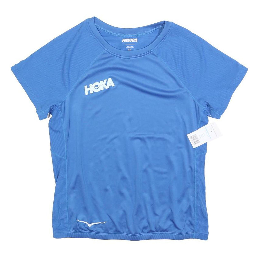 HOKA Mens Blue XS T-Shirt Short Sleeve Crew Neck Athletic Sports Top