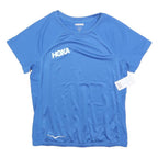 HOKA Mens Blue XS T-Shirt Short Sleeve Crew Neck Athletic Sports Top