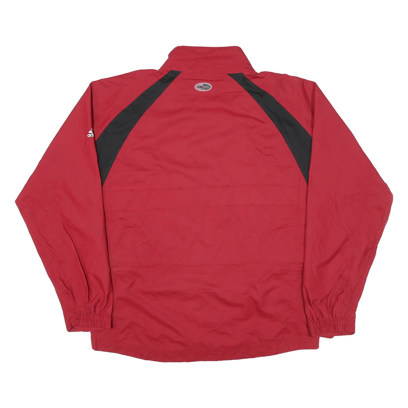ADIDAS Mens Red & Black Outdoor Jacket M Polyester Blend Zip Lightweight