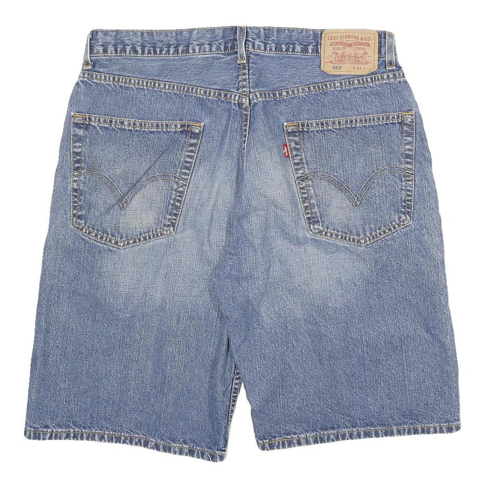 LEVI'S Mens Denim Blue Casual Shorts XL W34 Classic Fit Cotton Blend