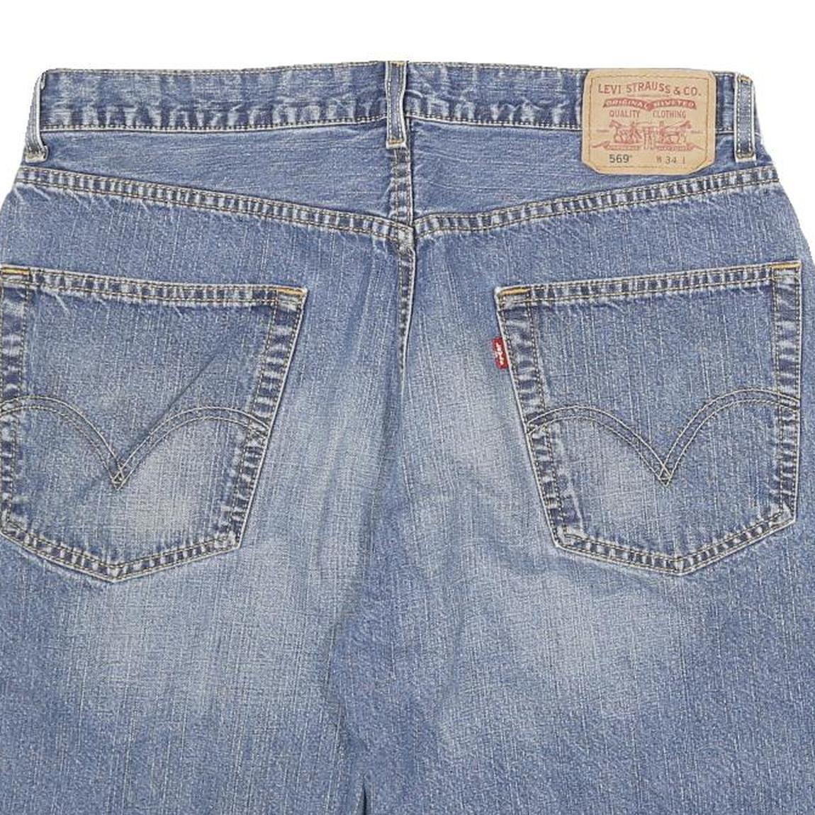 LEVI'S Mens Denim Blue Casual Shorts XL W34 Classic Fit Cotton Blend