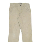 CARHARTT Mens Jeans Beige Relaxed Straight Denim W31 L31 Workwear Utility