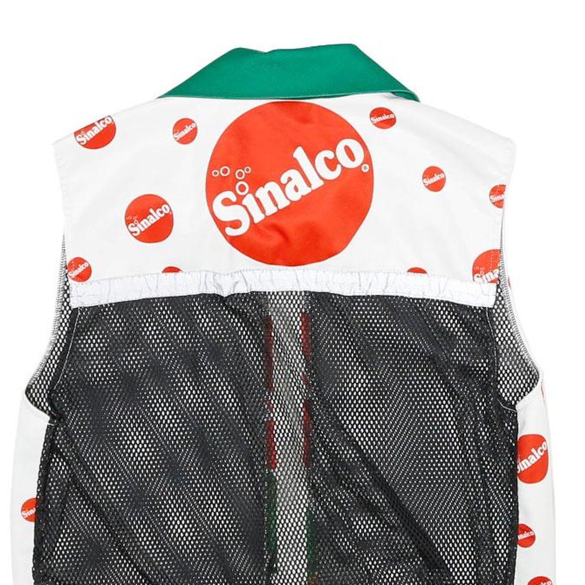 ZOLLNGER SPORT Mens White Green & Orange Polyester Blend Cycling Jacket S Zip