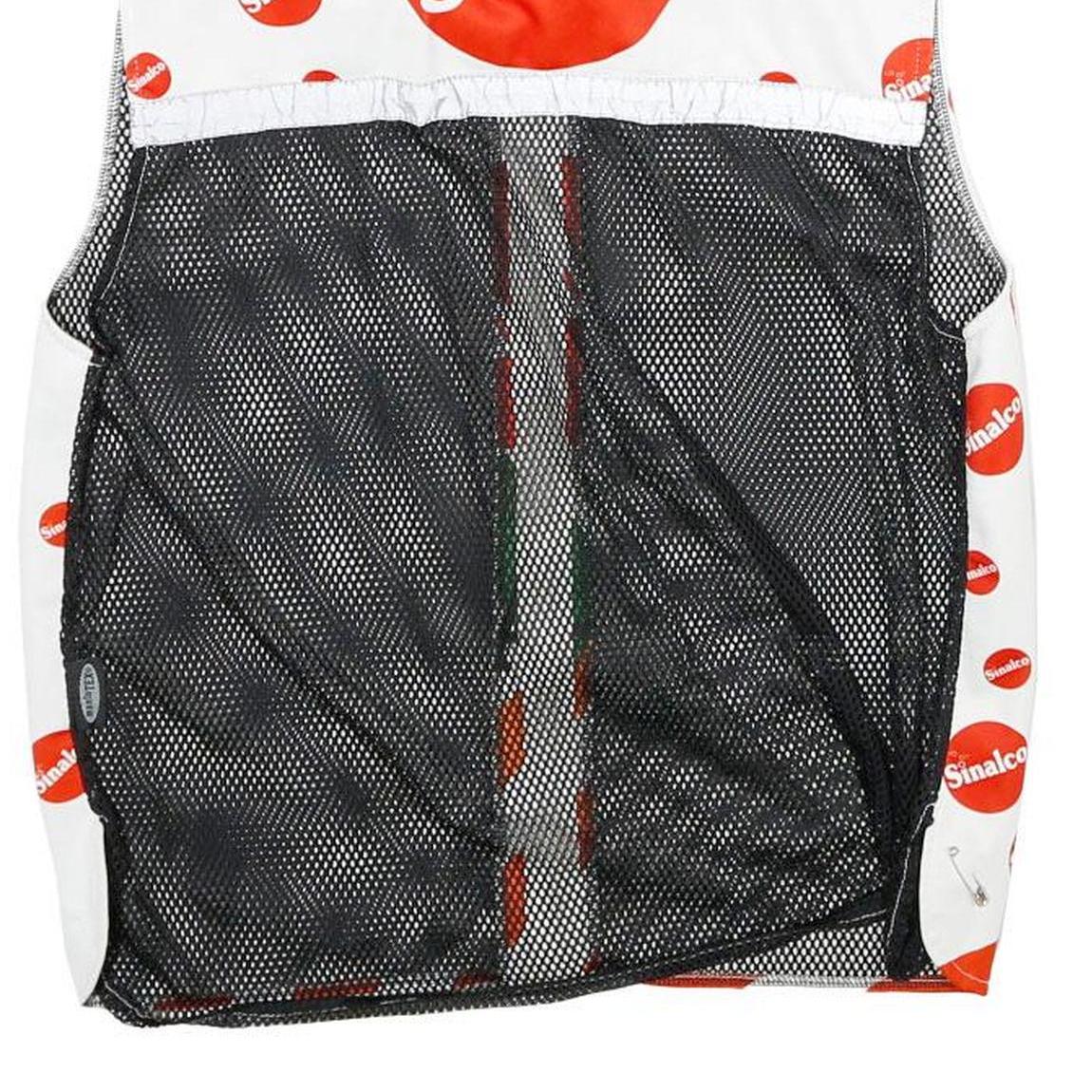 ZOLLNGER SPORT Mens White Green & Orange Polyester Blend Cycling Jacket S Zip