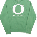 NIKE Mens Green Oregon Softball Pullover Hoodie S Cotton Blend