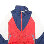 MISTY VALLEY SPORT Womens Navy & Red & White Colourblock Zip Nylon Jacket S