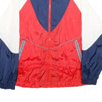 MISTY VALLEY SPORT Womens Navy & Red & White Colourblock Zip Nylon Jacket S