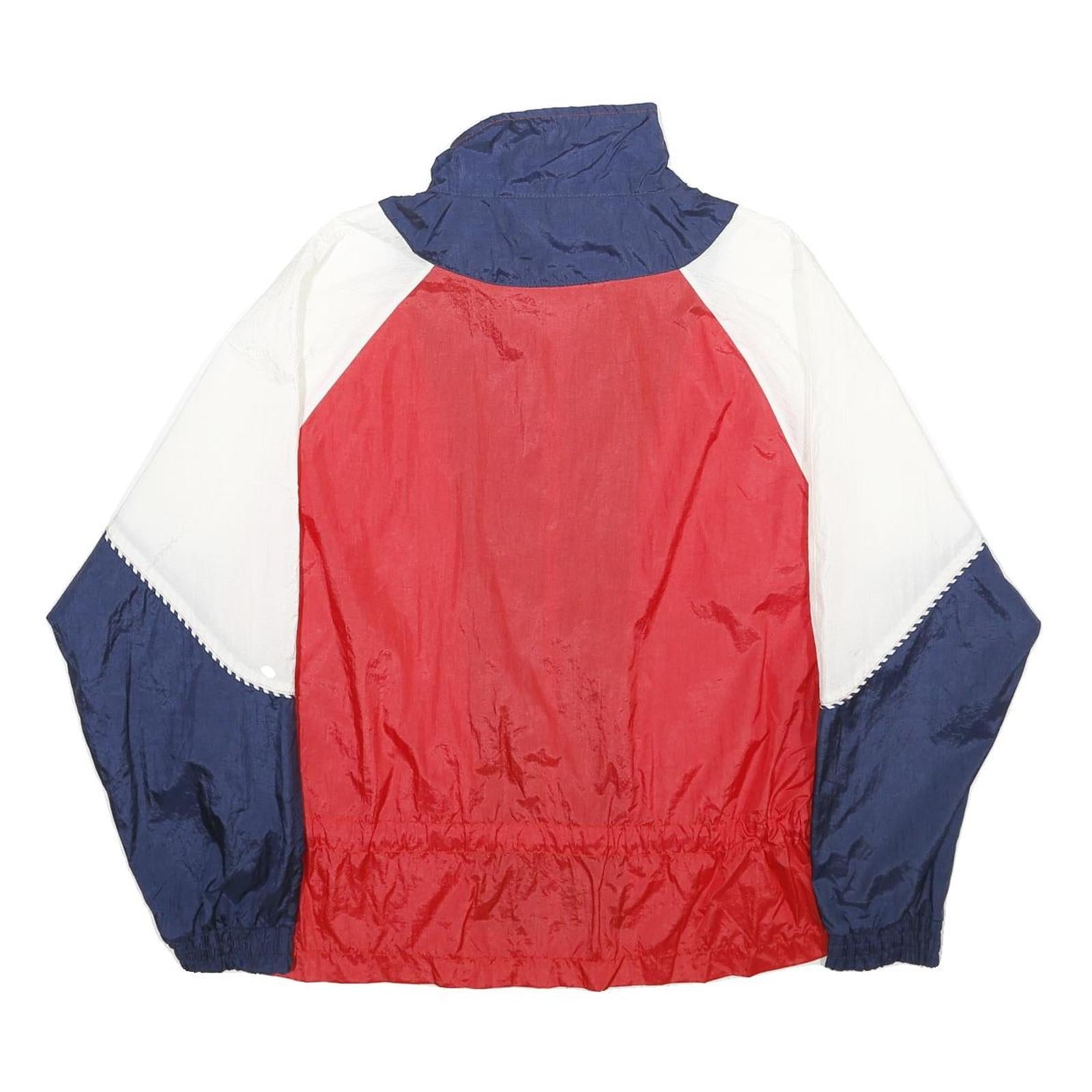 MISTY VALLEY SPORT Womens Navy & Red & White Colourblock Zip Nylon Jacket S