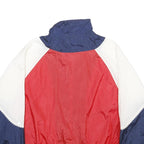 MISTY VALLEY SPORT Womens Navy & Red & White Colourblock Zip Nylon Jacket S