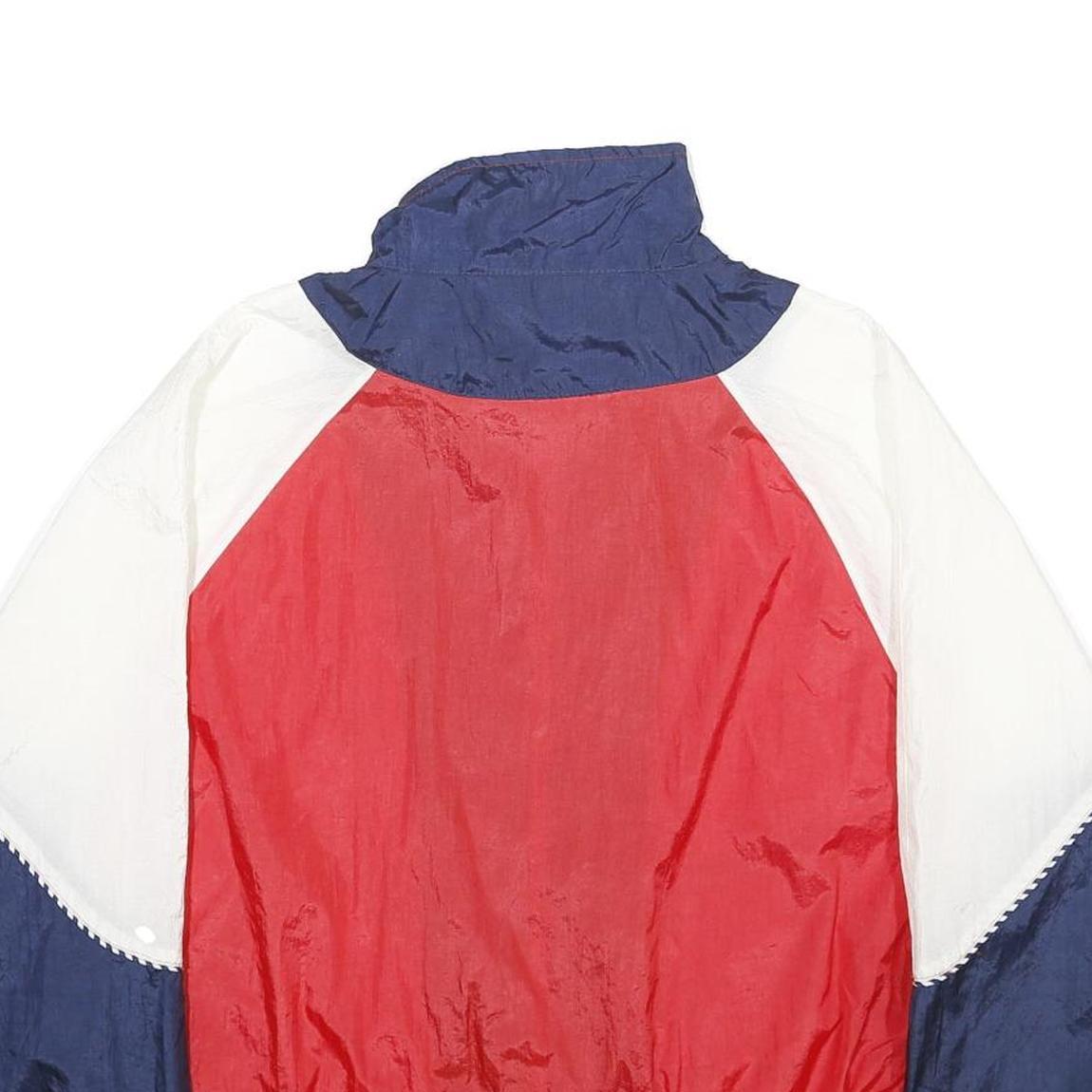 MISTY VALLEY SPORT Womens Navy & Red & White Colourblock Zip Nylon Jacket S