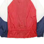 MISTY VALLEY SPORT Womens Navy & Red & White Colourblock Zip Nylon Jacket S