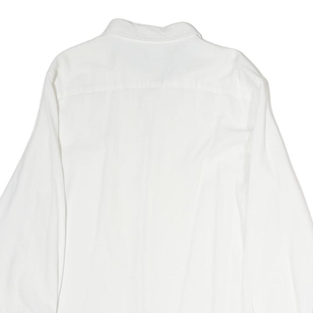 NAUTICA Mens White Slim Fit Shirt XL Casual Button Down Cotton Blend