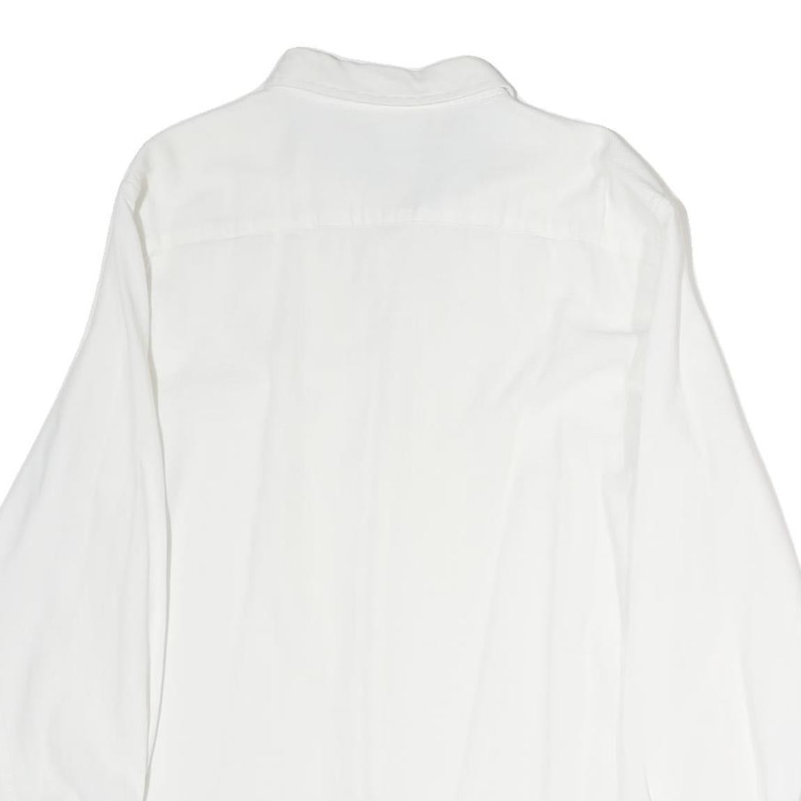 NAUTICA Mens White Slim Fit Shirt XL Casual Button Down Cotton Blend