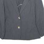 ETIENNE AIGNER Womens Blue Wool Button Jacket UK 8 Classic Tailored Plain